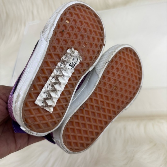 Vans Kids Glittery Purple Sneakers - Picture 6 of 9